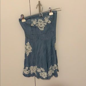 Abercrombie & Fitch Embroidered Jean Dress